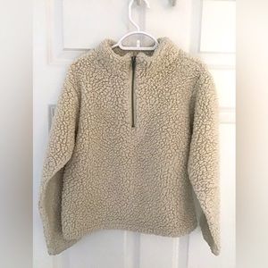 Girls Sherpa fleece zip top size 7-8